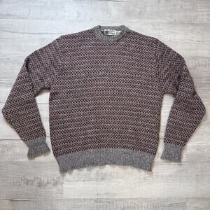 Vintage Windsor Shirt Company Shetland Wool Crewneck Sweater Mens XL Birdseye